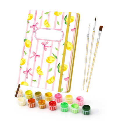 Paint by Number Notebook - Lemon Bows