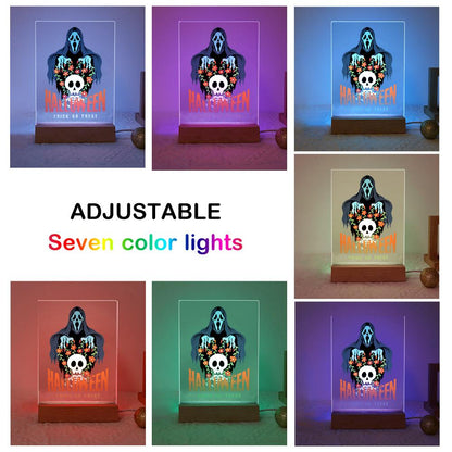 Paint by Number Halloween Lamp - Haunted Skull Halloween