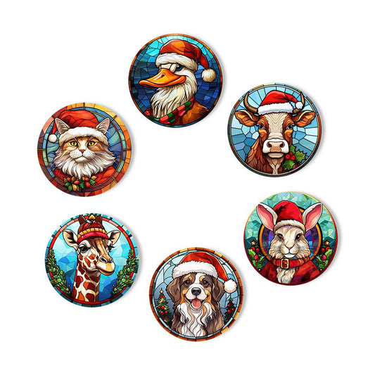 Paint by numbers - Christmas Coasters | 6 Pieces | Paint by Numbers