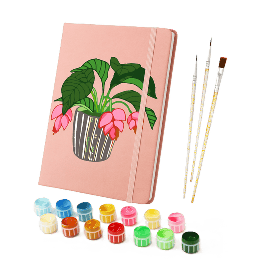 Paint by Number Notebook - Houseplant | 2 Colors-Paint by numbers