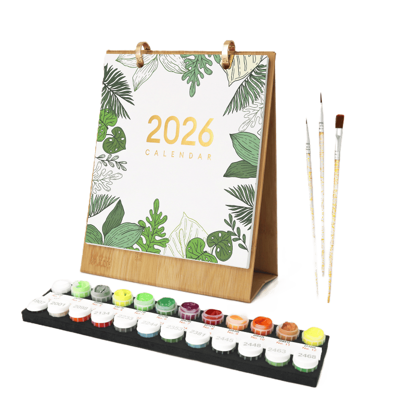 2026 Paint by Numbers desk Calendar | Plants Edition