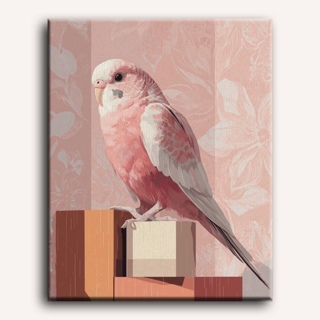 Pink Budgie | Paint by Number