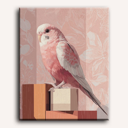 Pink Budgie | Paint by Number