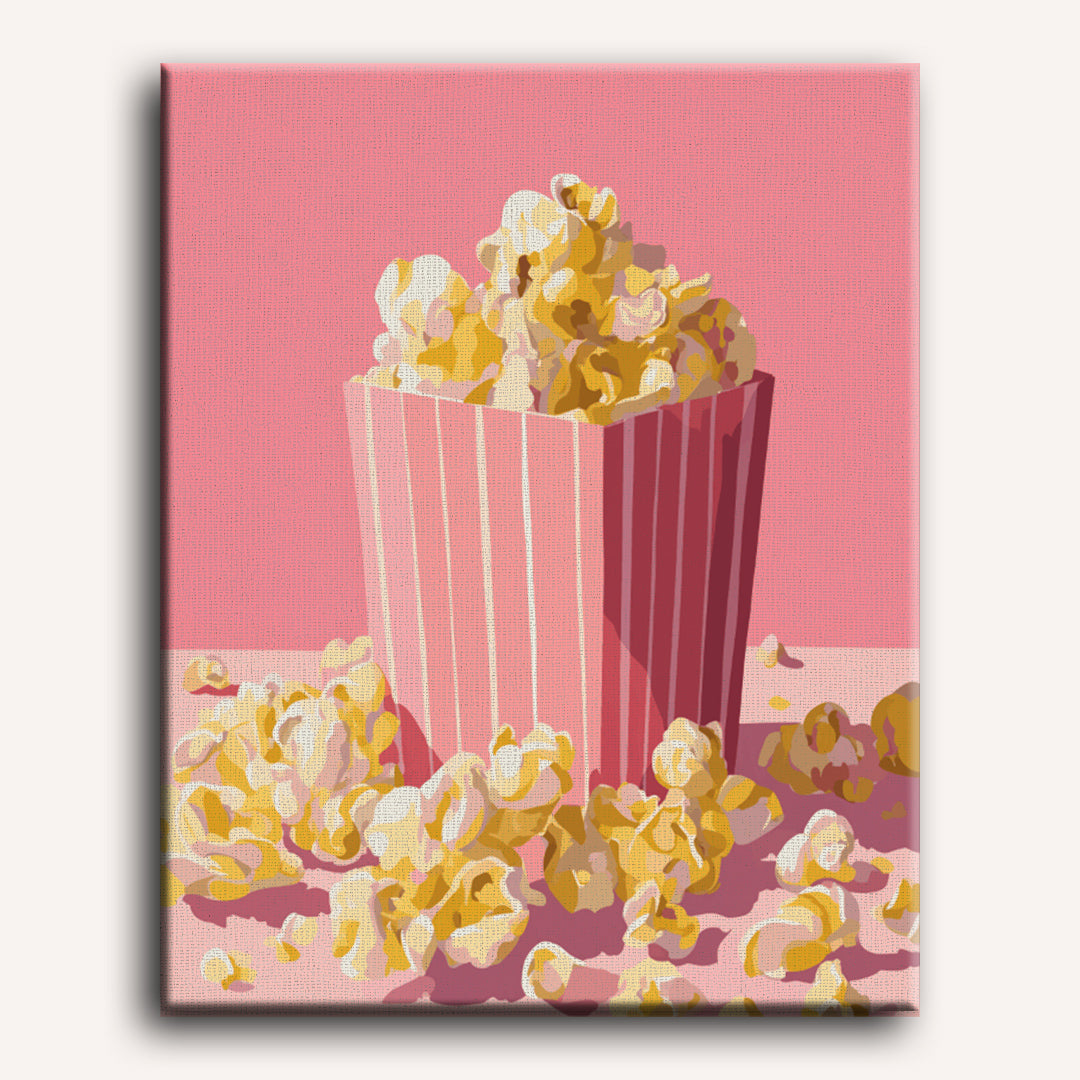 Vaaleanpunainen popcorn | Numeromaalaus