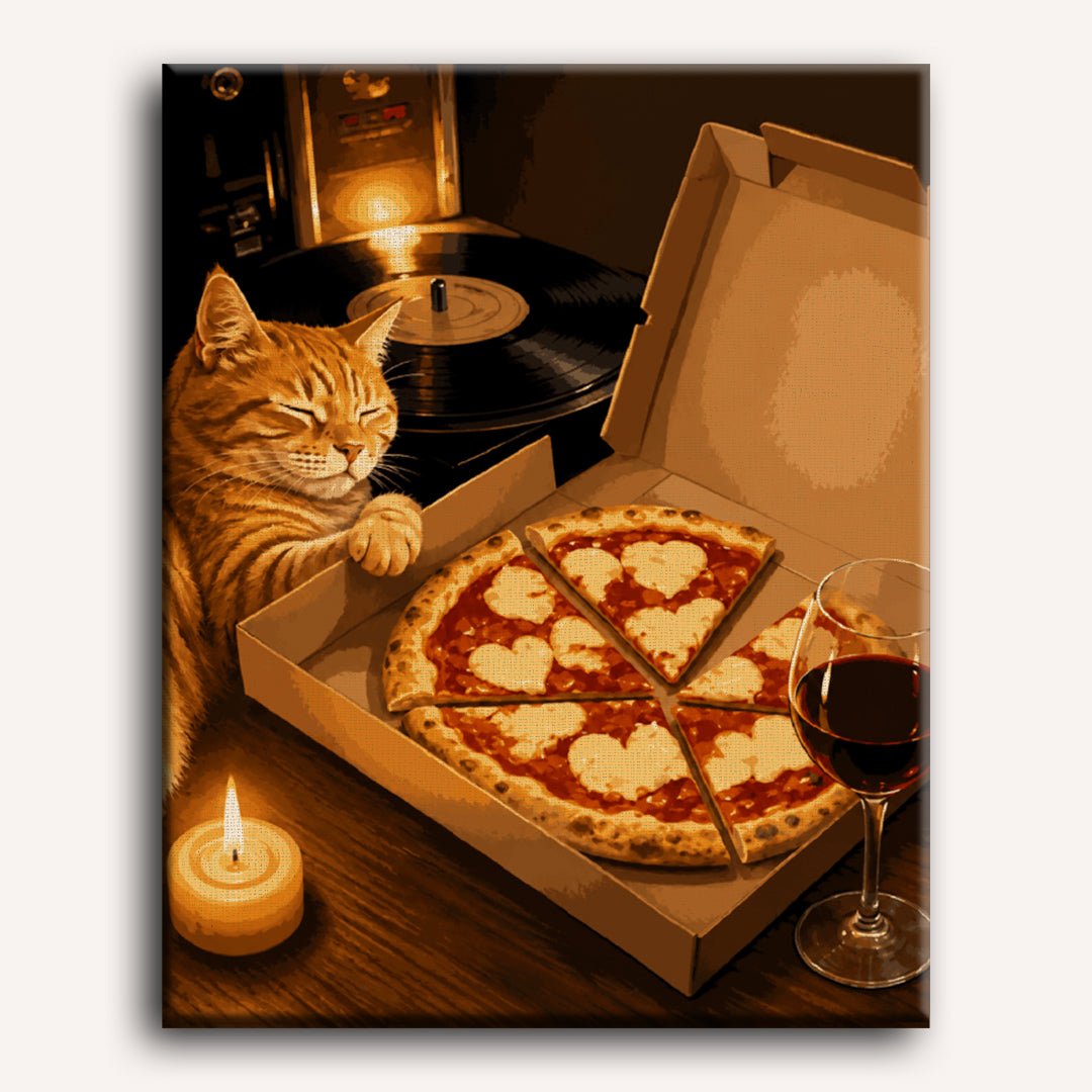 Pizza Cat | Paint by Number