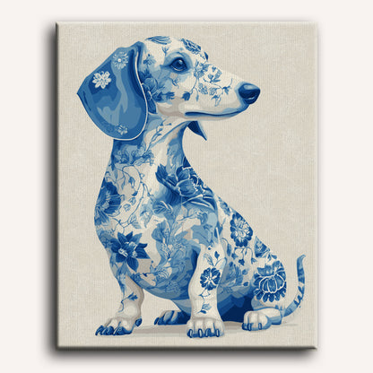 Porcelain Dachshund | Paint by Number