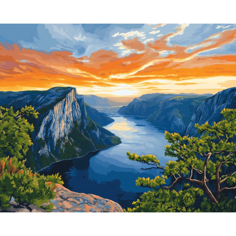 Preikestolen in Norway | Paint by Numbers-Paint by numbers