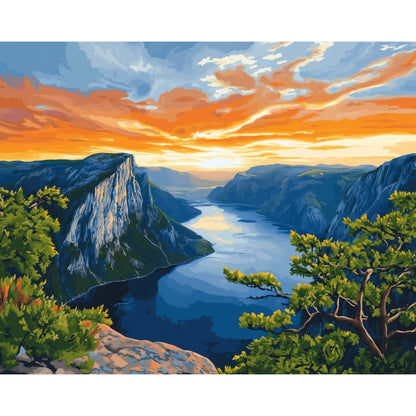 Preikestolen in Norway | Paint by Numbers-Paint by numbers