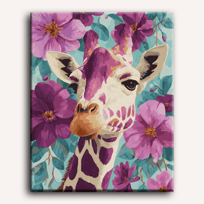 Purple Giraffe | Paint by Number