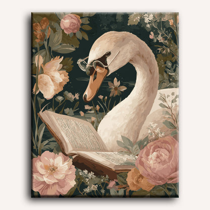 Reading swan | Paint by Number