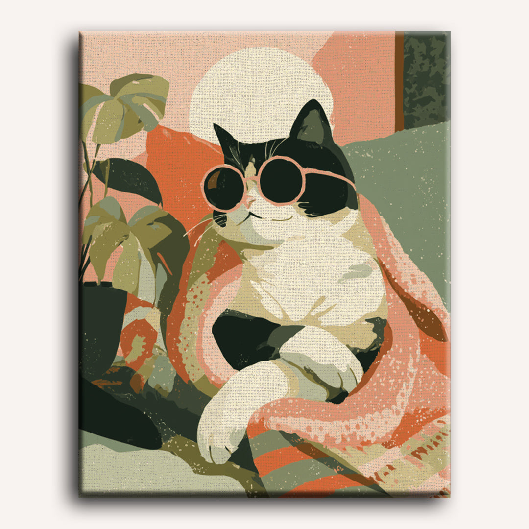 Relaxed Cat | Paint by Number