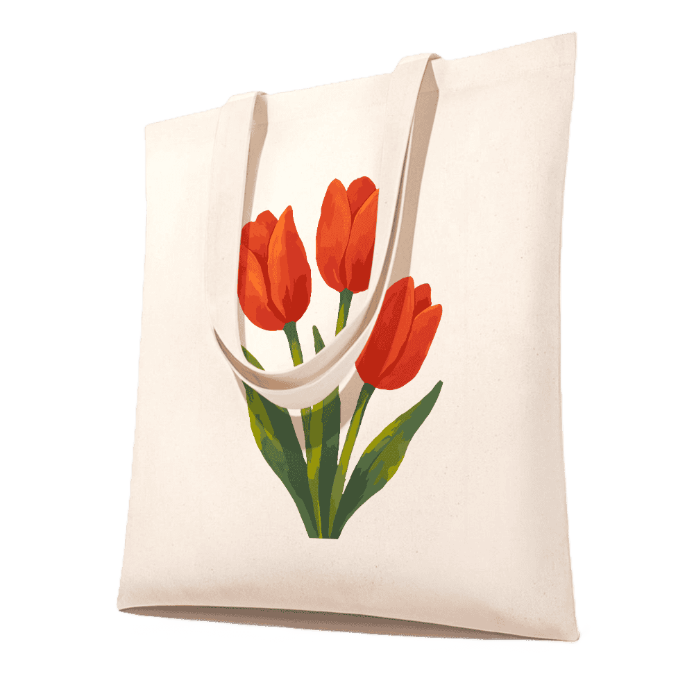 Paint by Numbers Totebag – Tulips-Paint by numbers