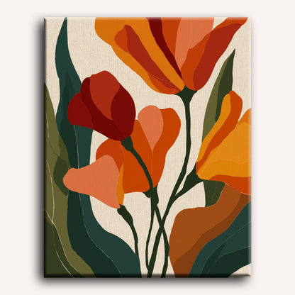 Shape of Tulips | Paint by Number