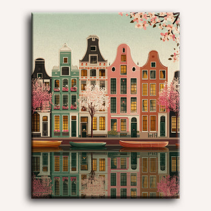 Vår i Amsterdam | Maleri etter tall