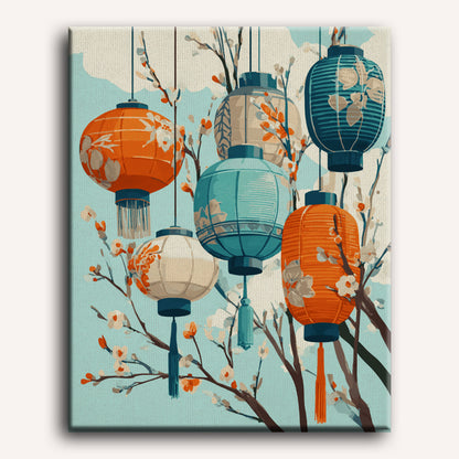Spring lanterns | Paint by Number