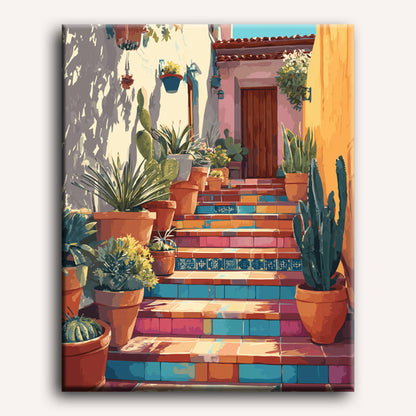 Stairs to Mexico | Paint by Number