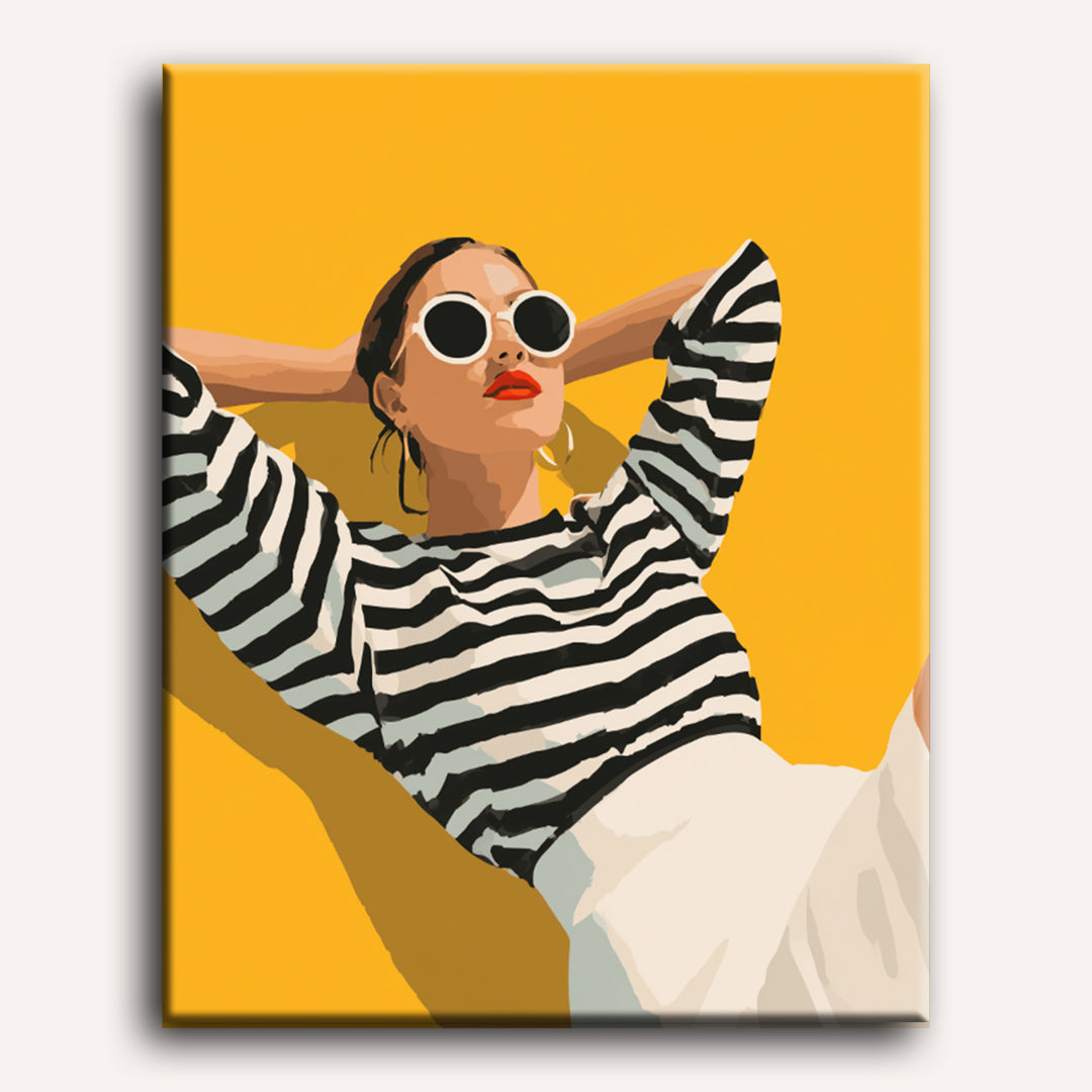 Stylish in stripes | Paint by Number