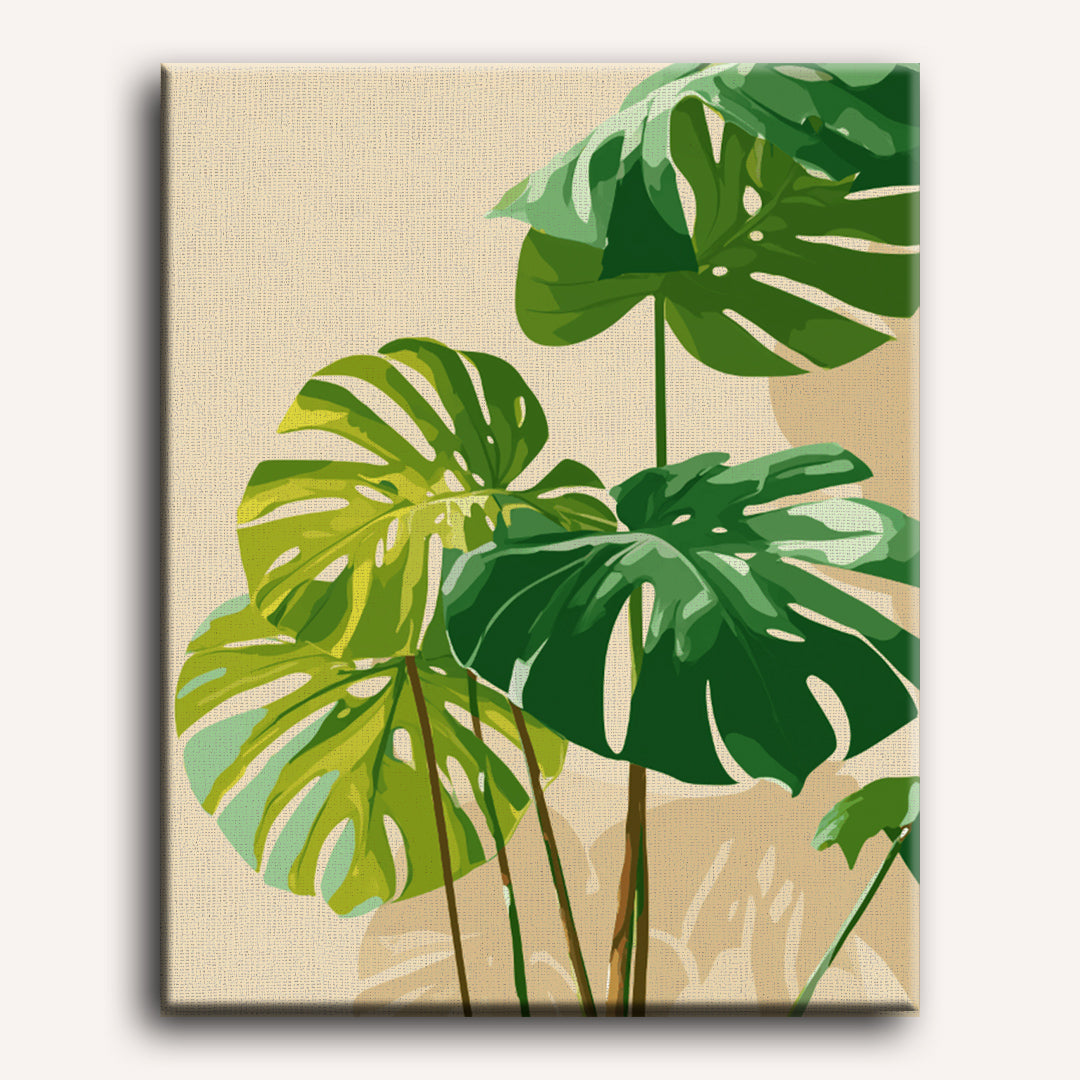 Sunlit Monstera | Paint by Number