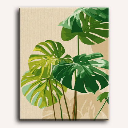 Sunlit Monstera | Paint by Number