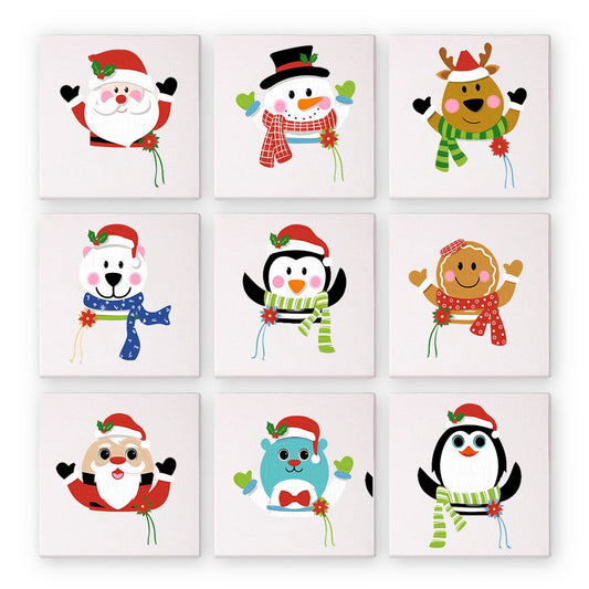 Paint by Number - 9 Mini Paintings | Christmas Set-Paint by numbers