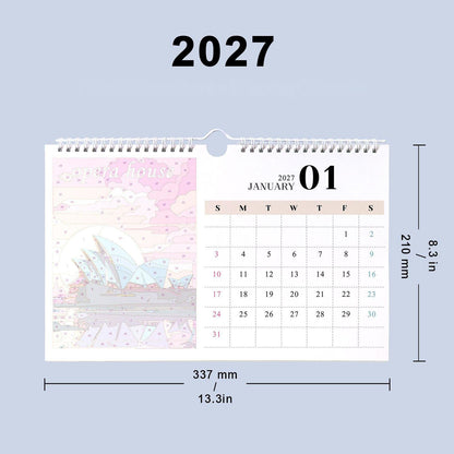 Paint by Numbers Calendar 2027 | Famous Landmarks Edition