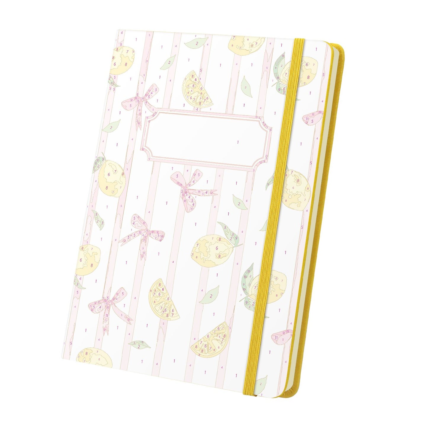 Paint by Number Notebook - Lemon Bows