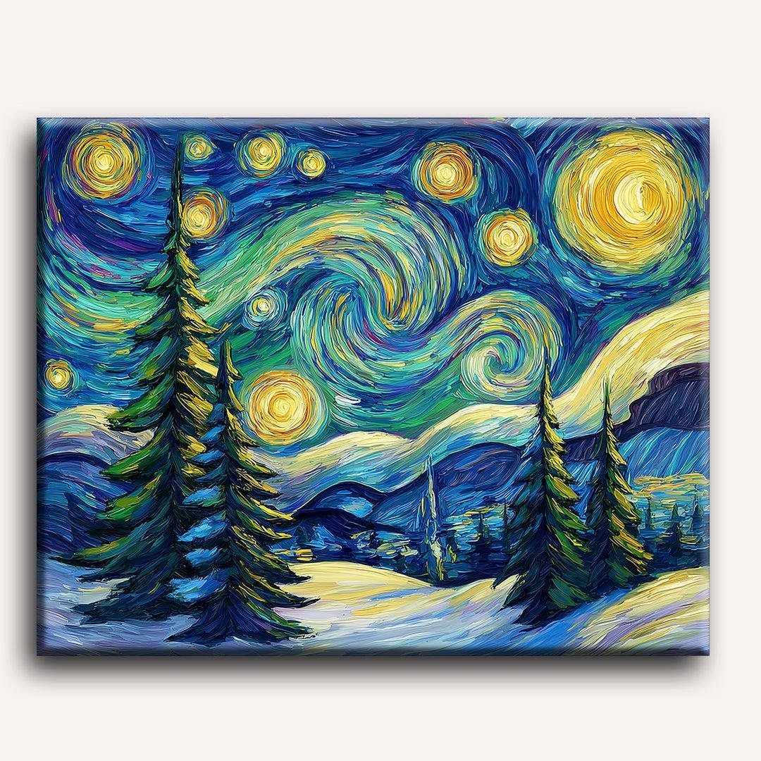 The Starry Night Christmas | Paint by Number