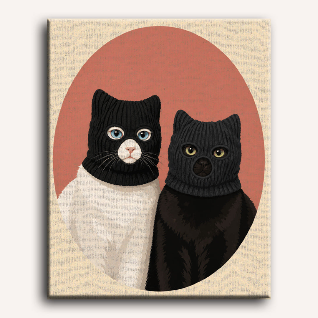 Two Cat Suspects | Paint by Number
