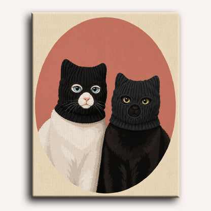 Two Cat Suspects | Paint by Number