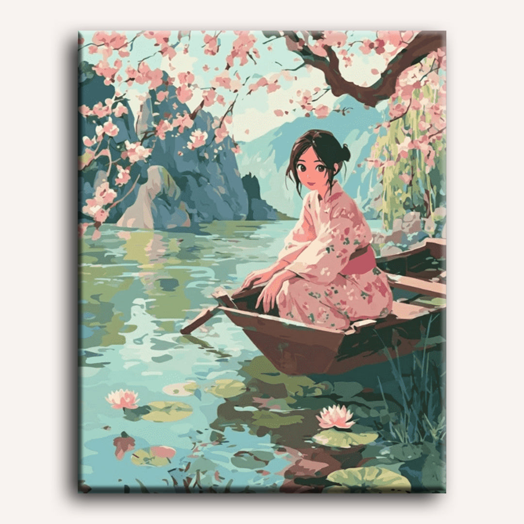 Under sakuraen | Maleri etter tall