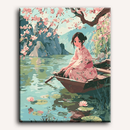 Under sakuraen | Maleri etter tall