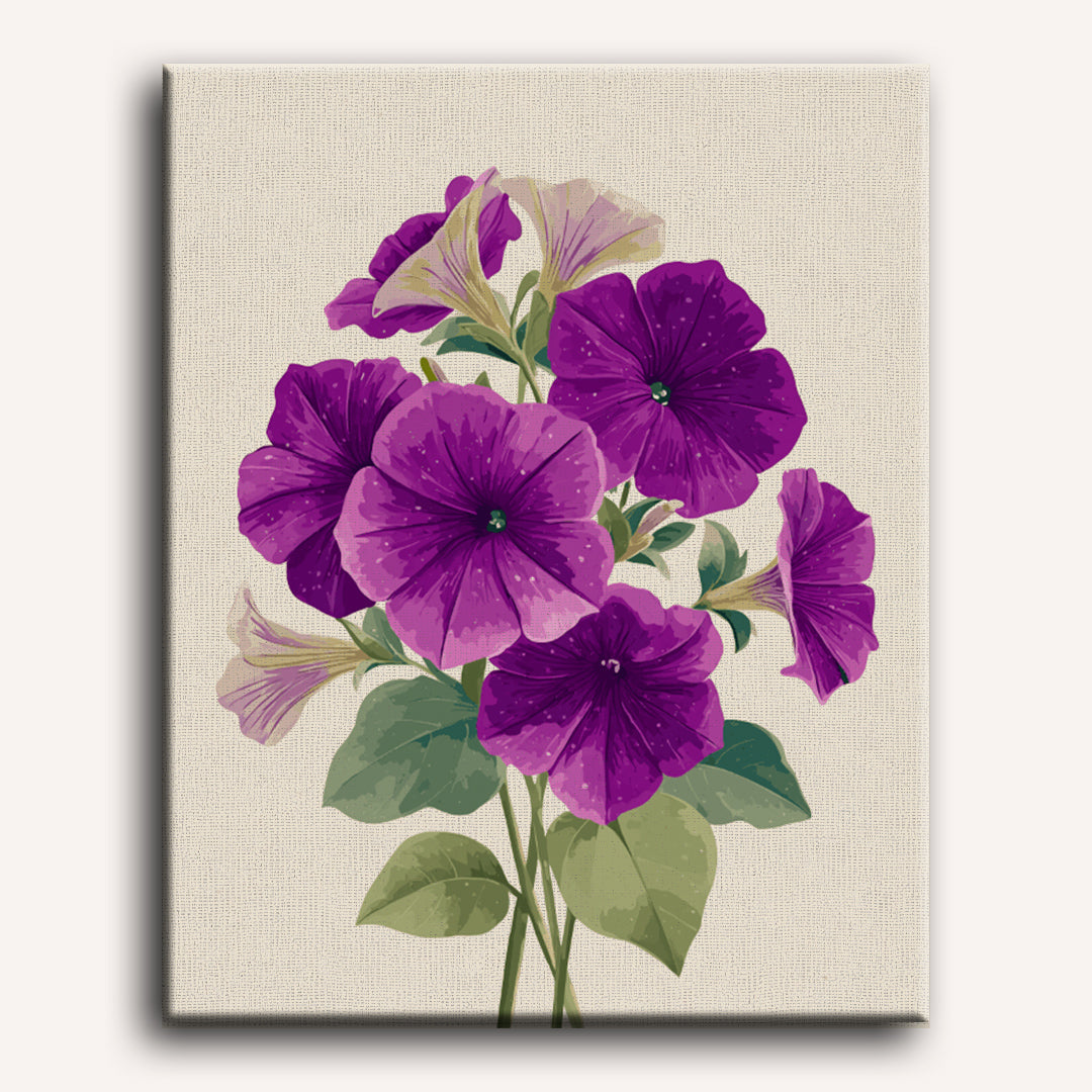 Velvet Petunias | Paint by Number
