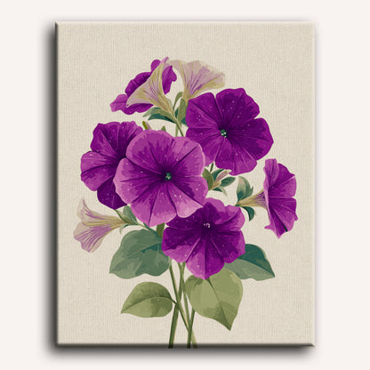 Velvet Petunias | Paint by Number