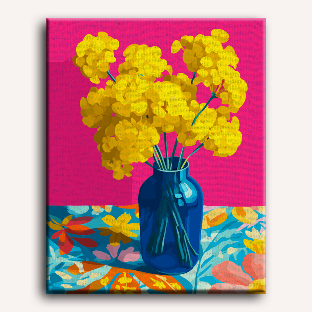 Yellow in Blue | Paint by Number