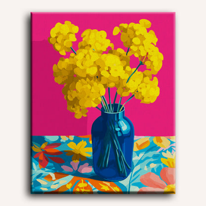 Yellow in Blue | Paint by Number