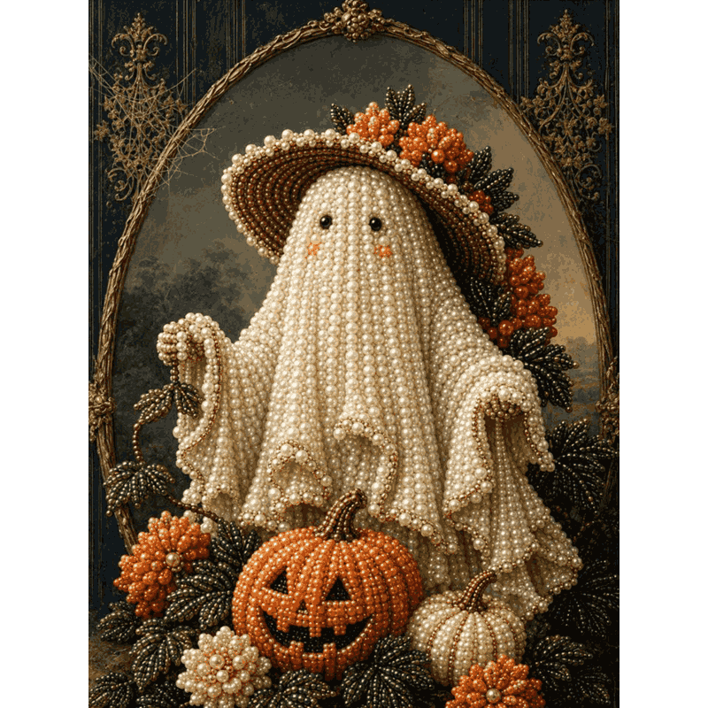 The Ghost Portrait - Premium Pearl Diamond Art