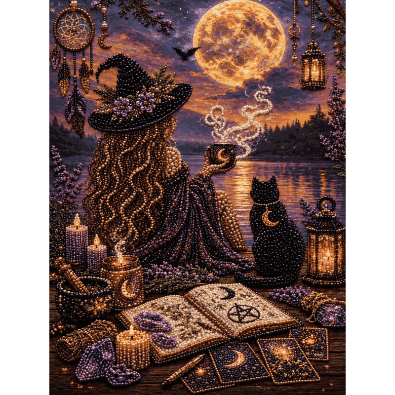 The Witching Hour - Premium Pearl Diamond Art