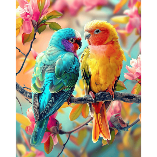 Beautiful Colorful Birds - Diamond Painting