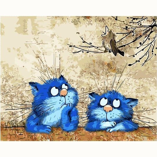 Paint by numbers - Two Blue Cats | Paint by Numbers
