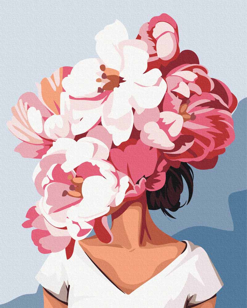 Paint by numbers - Pink Hair Flower | Paint by Numbers