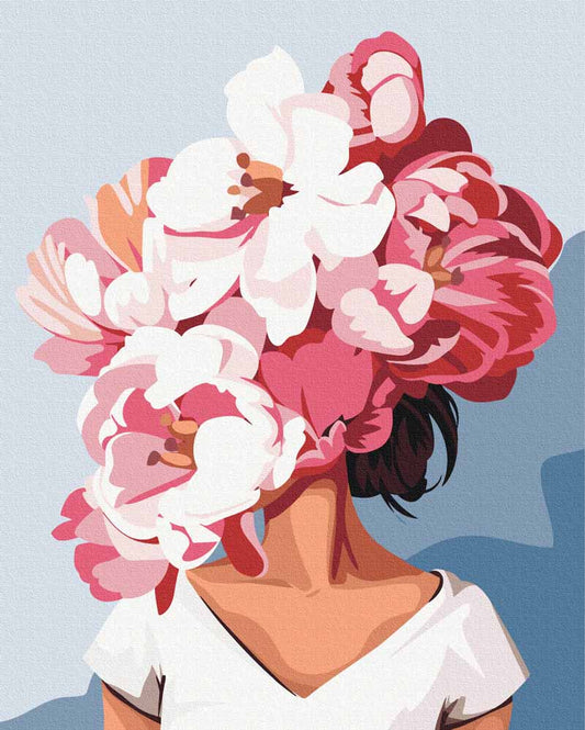 Paint by numbers - Pink Hair Flower | Paint by Numbers