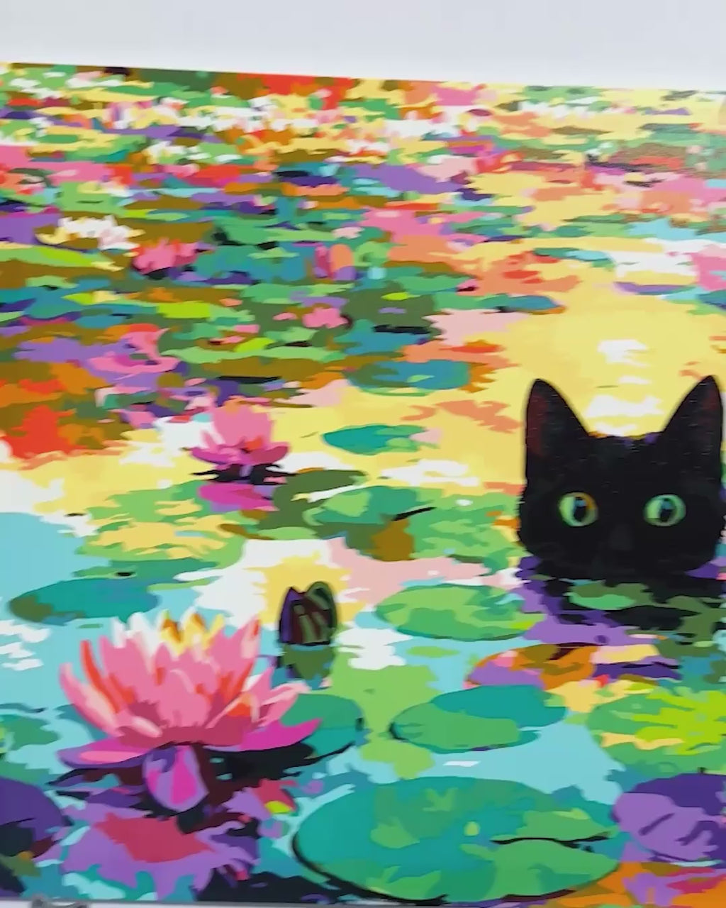A Water lilies cat | Paint by Number