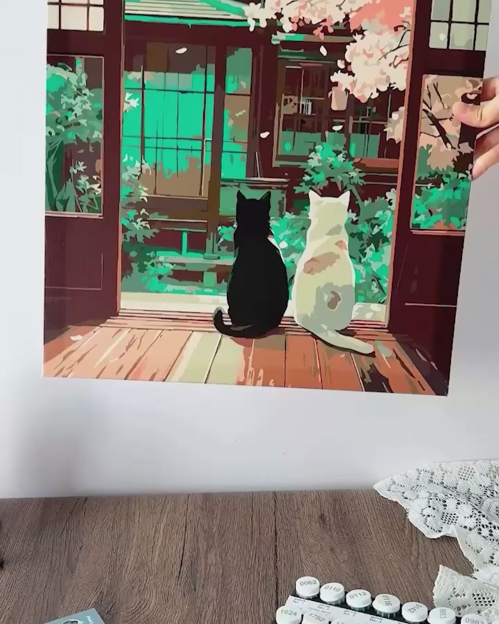 Two cats in Washitsu | Paint by Number