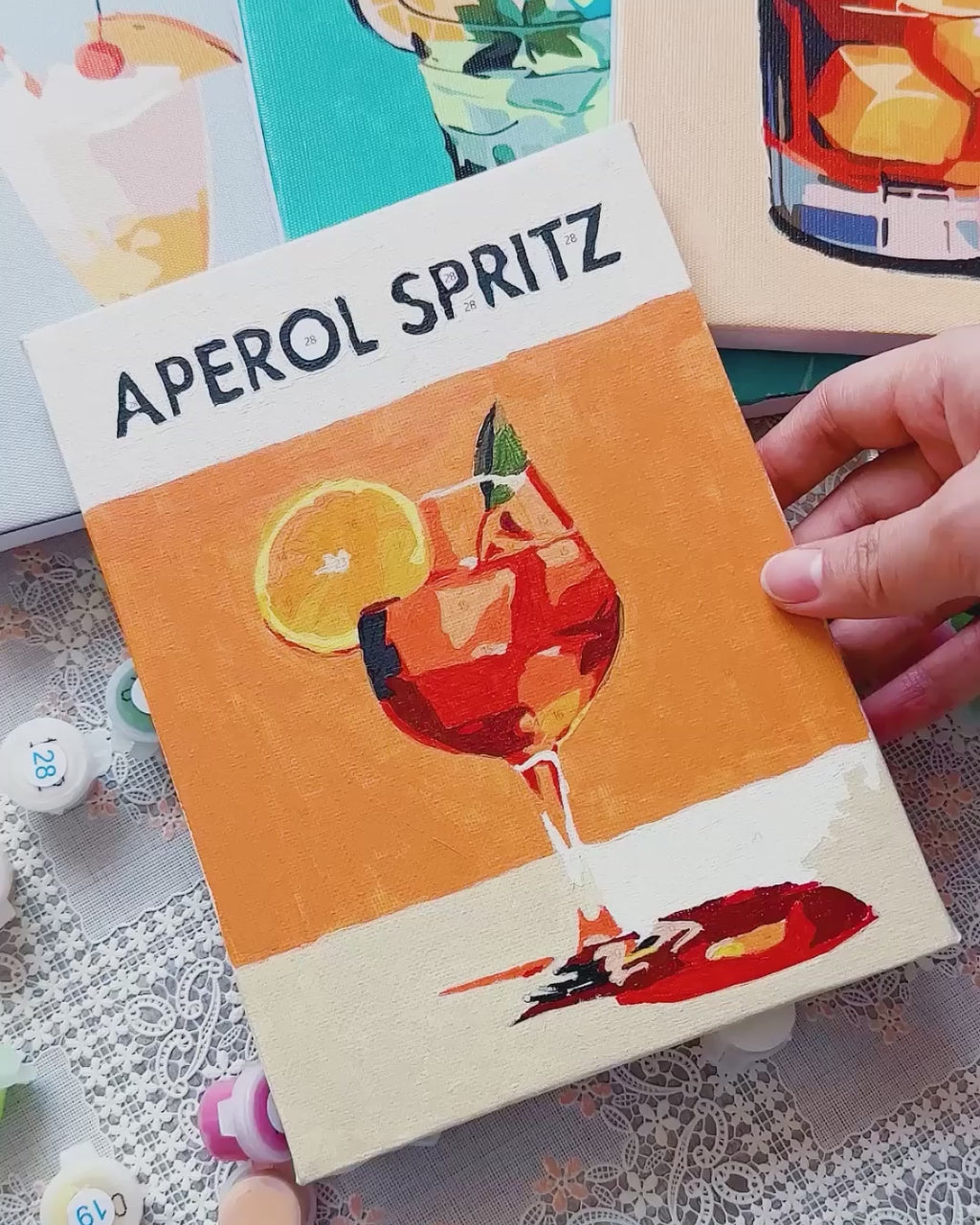 6 Mini Paintings - Cocktail Deluxe Set