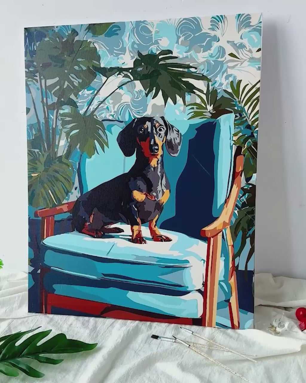 A posing Dachshund | Paint by Number