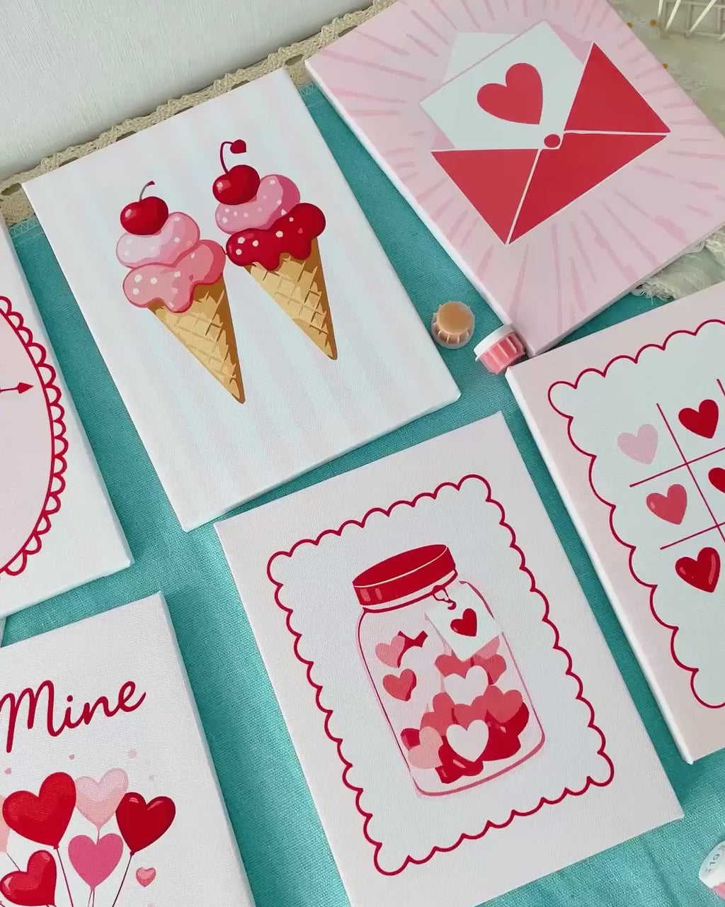 6 Mini Paintings - Cupid Set