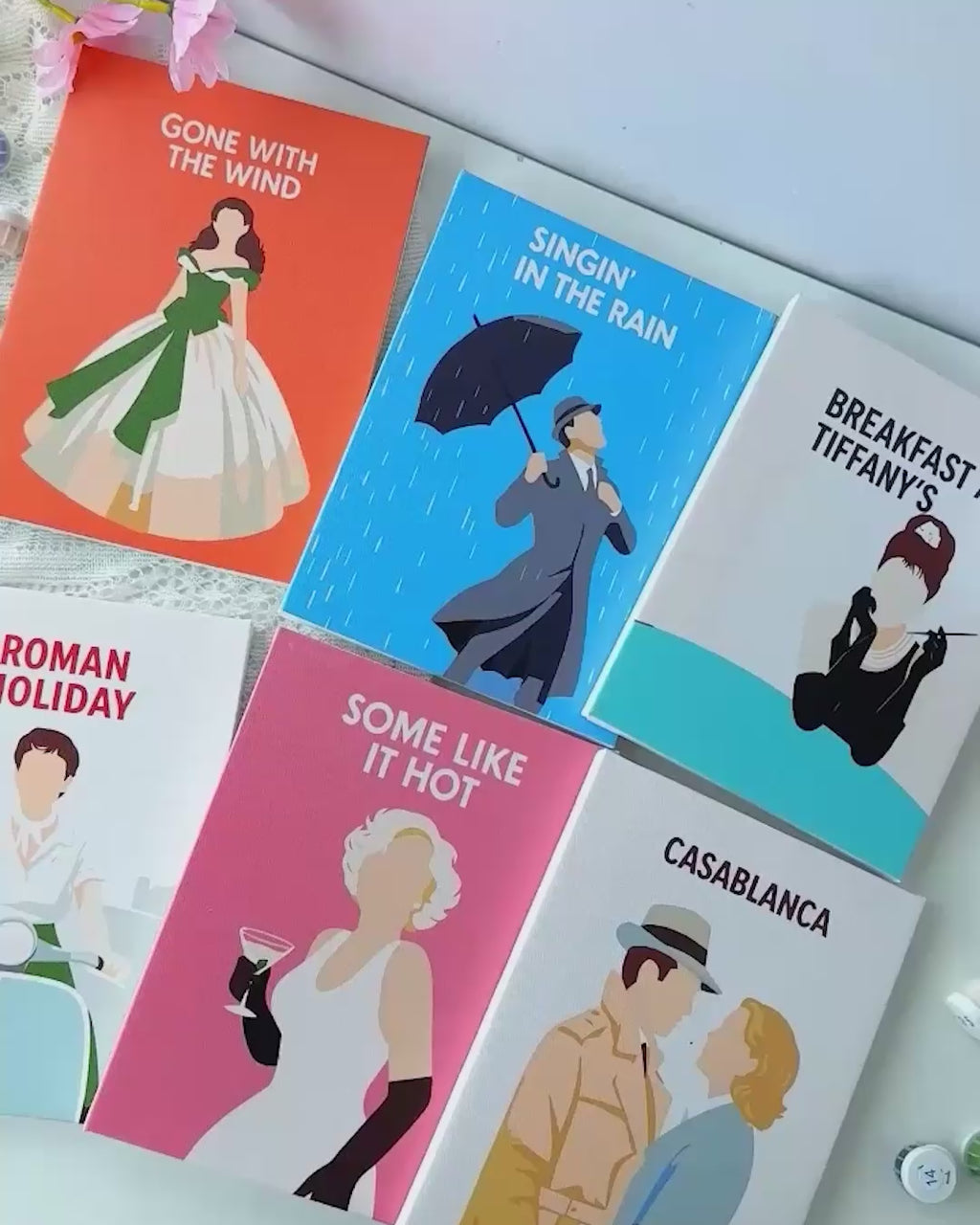 6 Mini Paintings - Iconic Movies Set