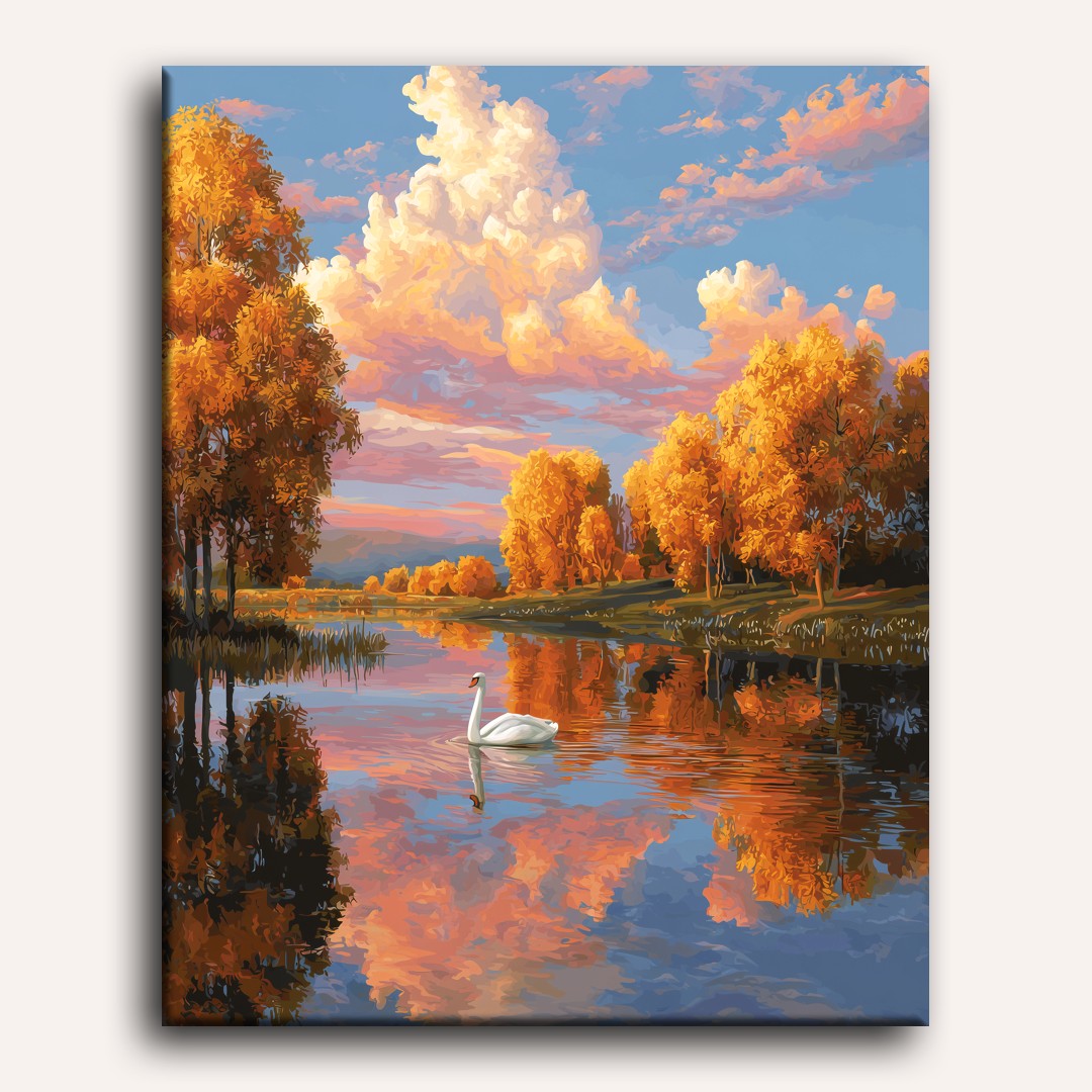 Gliding swan | Paint by Number