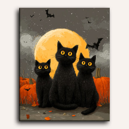 Black trio | Paint by Number