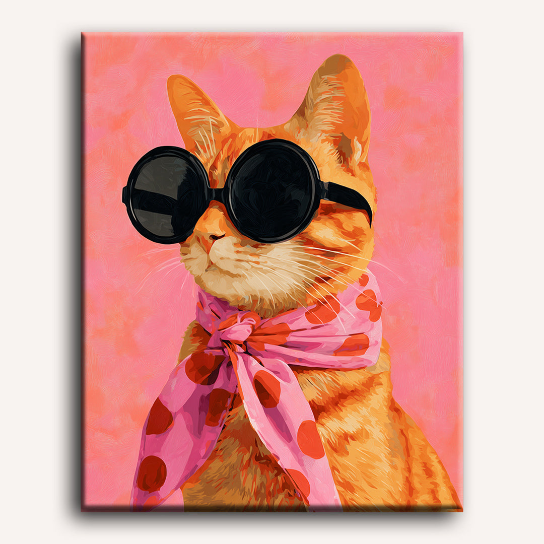 Stylish ginger cat | Paint by Number